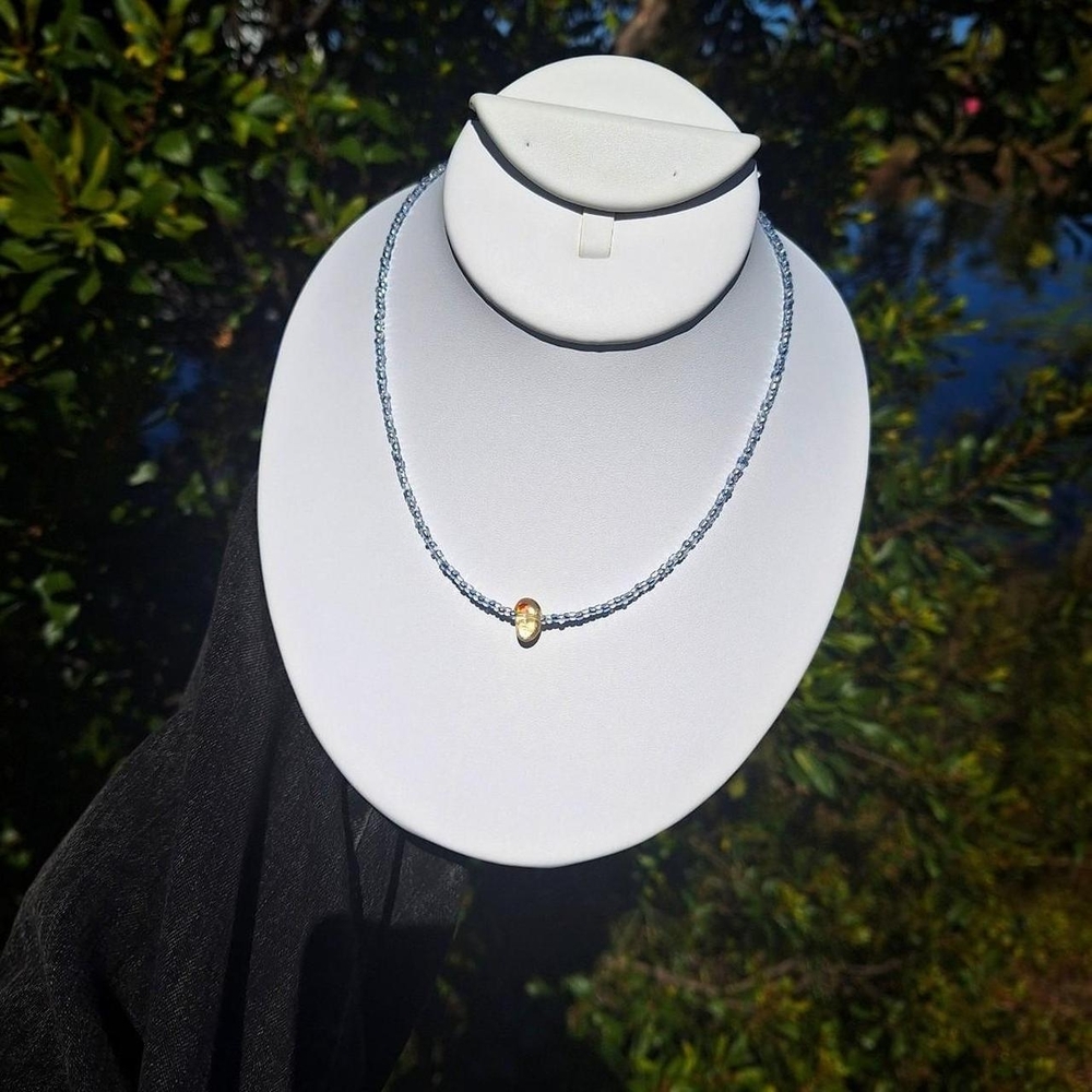 Citrine, Czech Glass Necklace ~ Handcrafted Jewelry